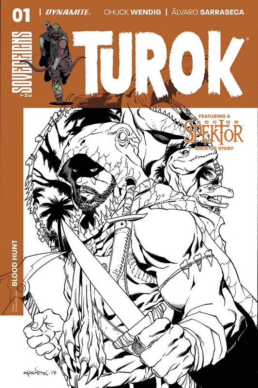 TUROK #1 CVR E 1:10 COPY LOPRESTI B&W VARIANT