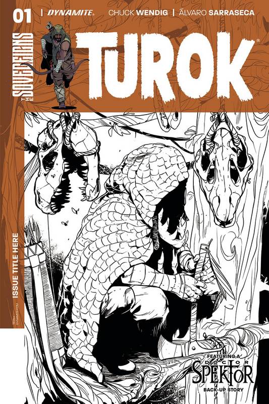 TUROK #1 CVR F 20 COPY SARRASECA B&W VARIANT