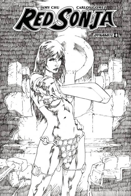 RED SONJA #8 CVR H 1:30 COPY RUBI B&W VARIANT