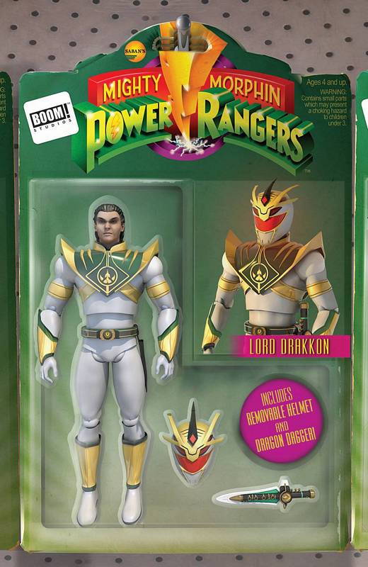 MIGHTY MORPHIN POWER RANGERS #15 UNLOCK ACTION FIGURE SANTOS VARIANT