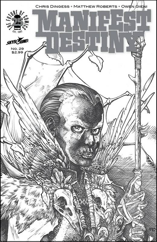 MANIFEST DESTINY #29 CVR C SPAWN MONTH B&W VARIANT (MR)