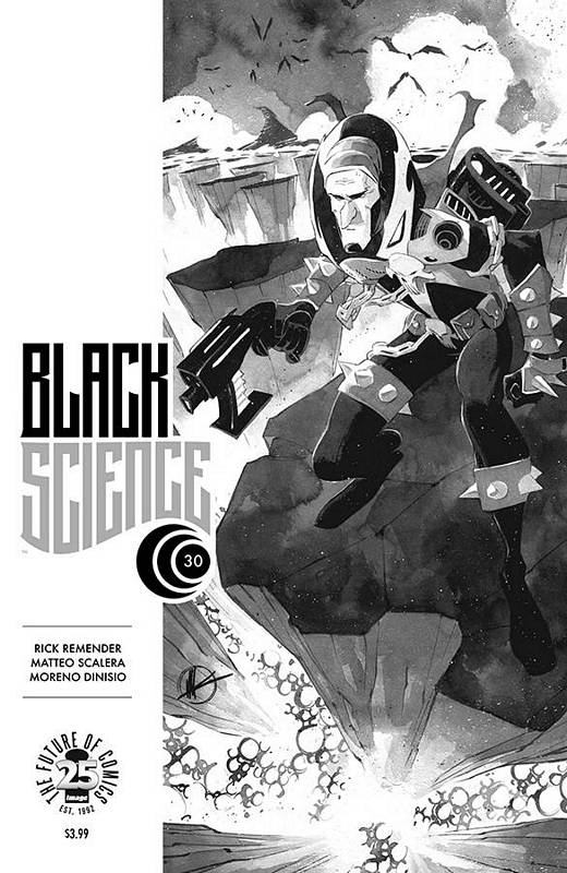 BLACK SCIENCE #30 CVR C SPAWN MONTH B&W VARIANT (MR)