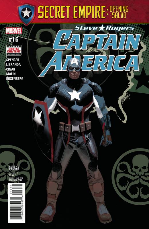 CAPTAIN AMERICA STEVE ROGERS #16 2ND PTG ACUNA VARIANT