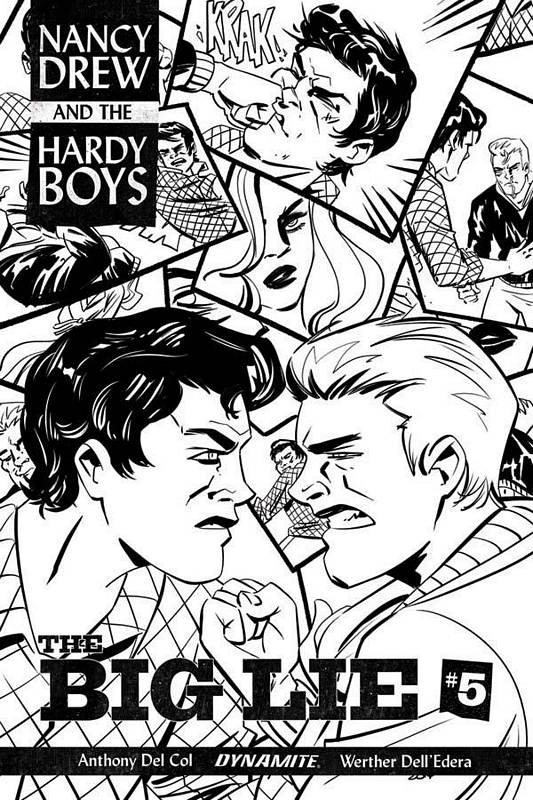 NANCY DREW HARDY BOYS #5 CVR C 1:10 COPY CHARRETIER B&W VARIANT