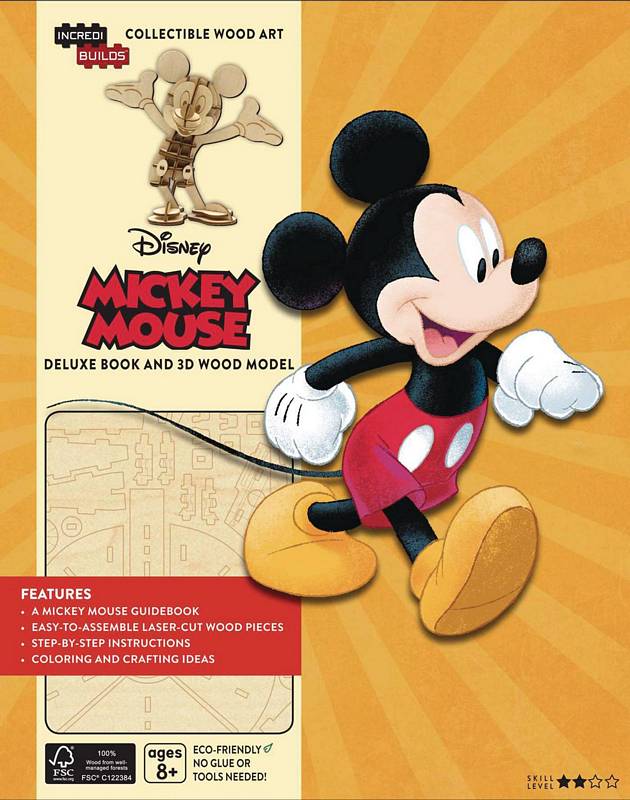 INCREDIBUILDS MICKEY MOUSE DELUXE MODEL WITH BOOK