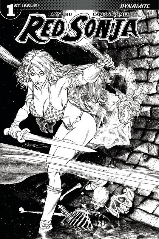 RED SONJA #1 CVR J 1:40 COPY PETERSON B&W VARIANT