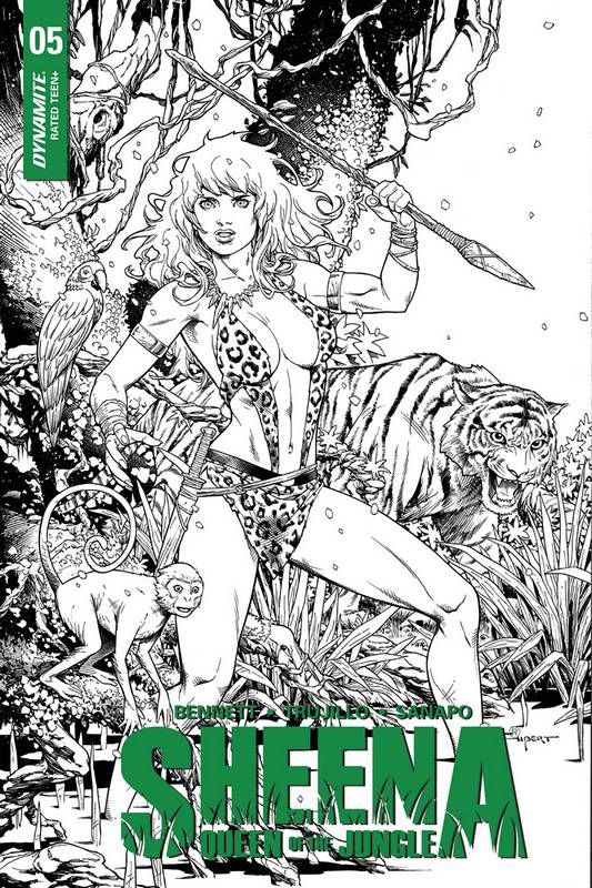 SHEENA #5 CVR E 1:10 COPY THIBERT B&W VARIANT