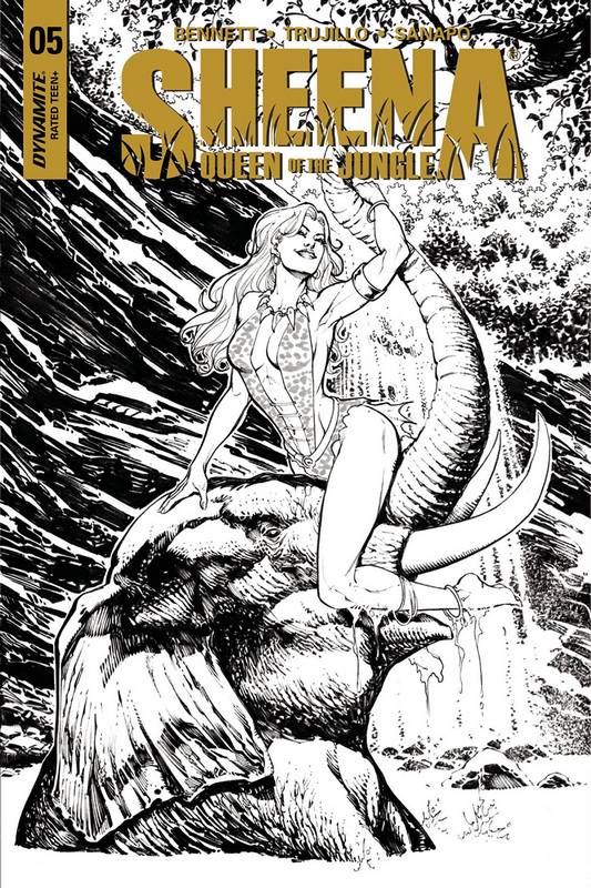 SHEENA #5 CVR F 1:20 COPY SANTUCCI B&W VARIANT