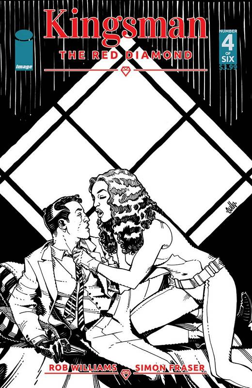 KINGSMAN RED DIAMOND #4 (OF 6) CVR B B&W HAMNER (MR)