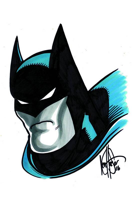 DF BATMAN TMNT #1 BATMAN SKETCH HAESER