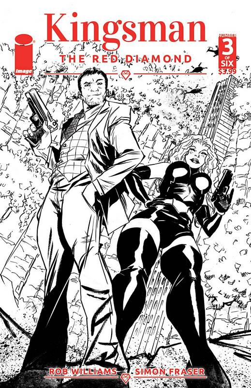 KINGSMAN RED DIAMOND #3 (OF 6) CVR B B&W GREENE (MR)