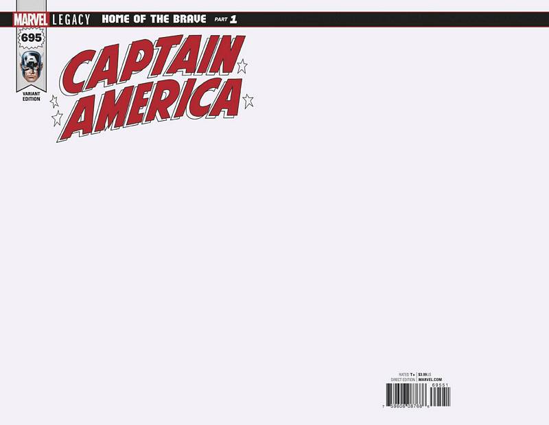 CAPTAIN AMERICA #695 BLANK VARIANT LEG