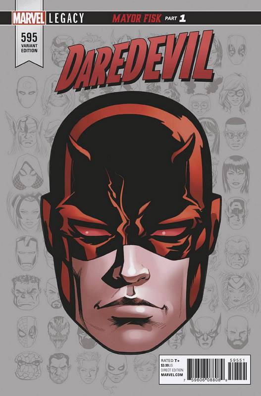 DAREDEVIL #595 1:10 MCKONE LEGACY HEADSHOT VARIANT LEG