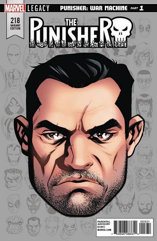 PUNISHER LEG #218 1:10 MCKONE LEGACY HEADSHOT VARIANT