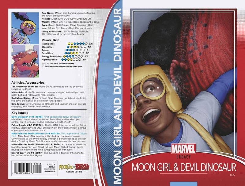 MOON GIRL AND DEVIL DINOSAUR #25 TRADING CARD LEG