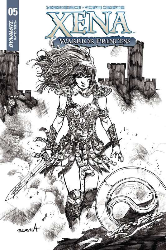 XENA #5 (OF 5) CVR E 1:25 COPY DAVILA B&W VARIANT