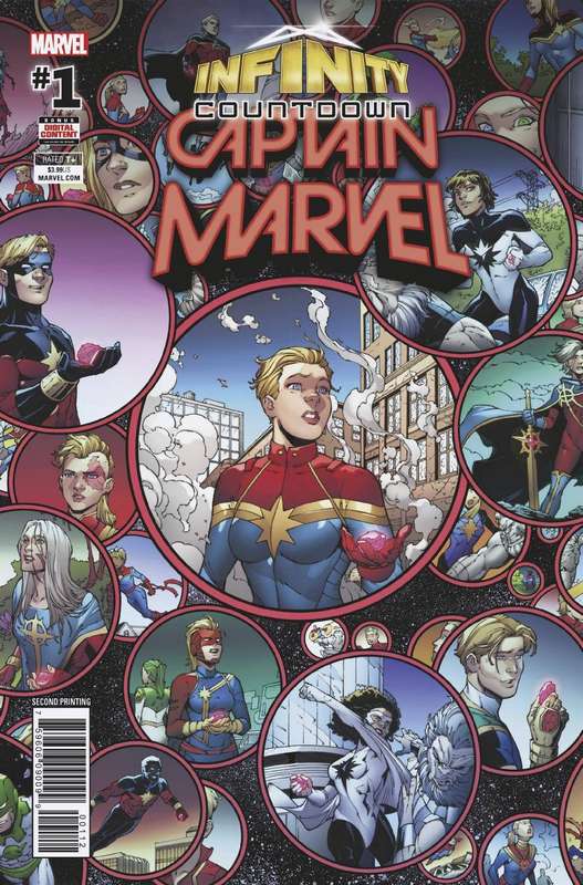 INFINITY COUNTDOWN CAPTAIN MARVEL #1 2ND PTG OLOTEGUI VARIANT