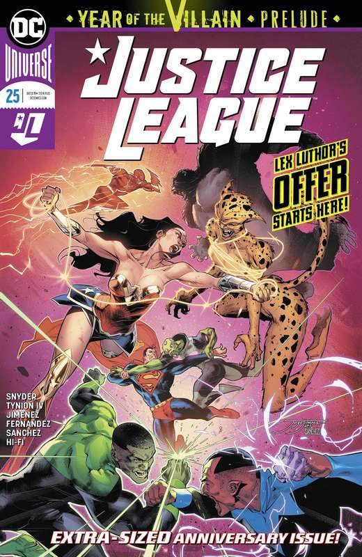 JUSTICE LEAGUE #25 YEAR OT VILLIAN (NOTE PRICE)