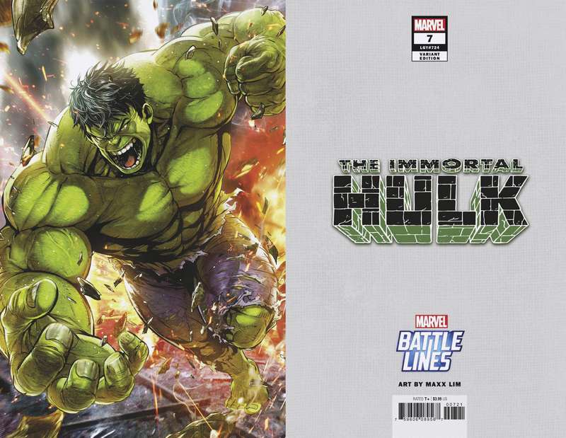 IMMORTAL HULK #7 MAXX LIM MARVEL BATTLE LINES VARIANT