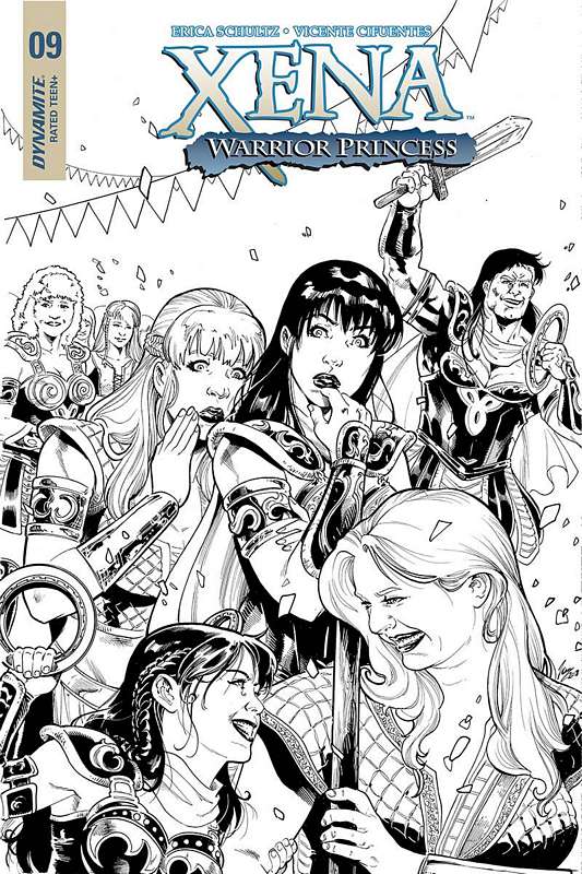 XENA #9 1:25 COPY CIFUENTES CVR A B&W VARIANT