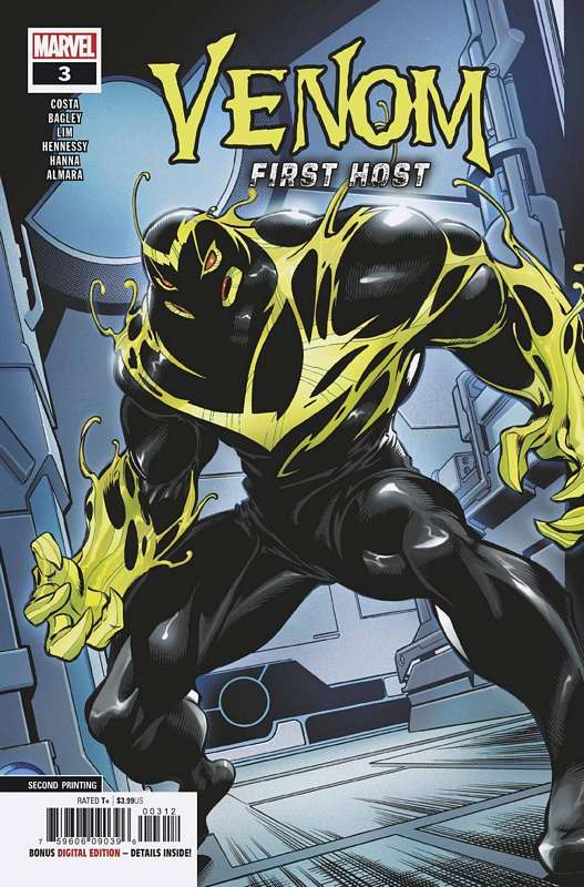 VENOM FIRST HOST #3 (OF 5) 2ND PTG BAGLEY VARIANT