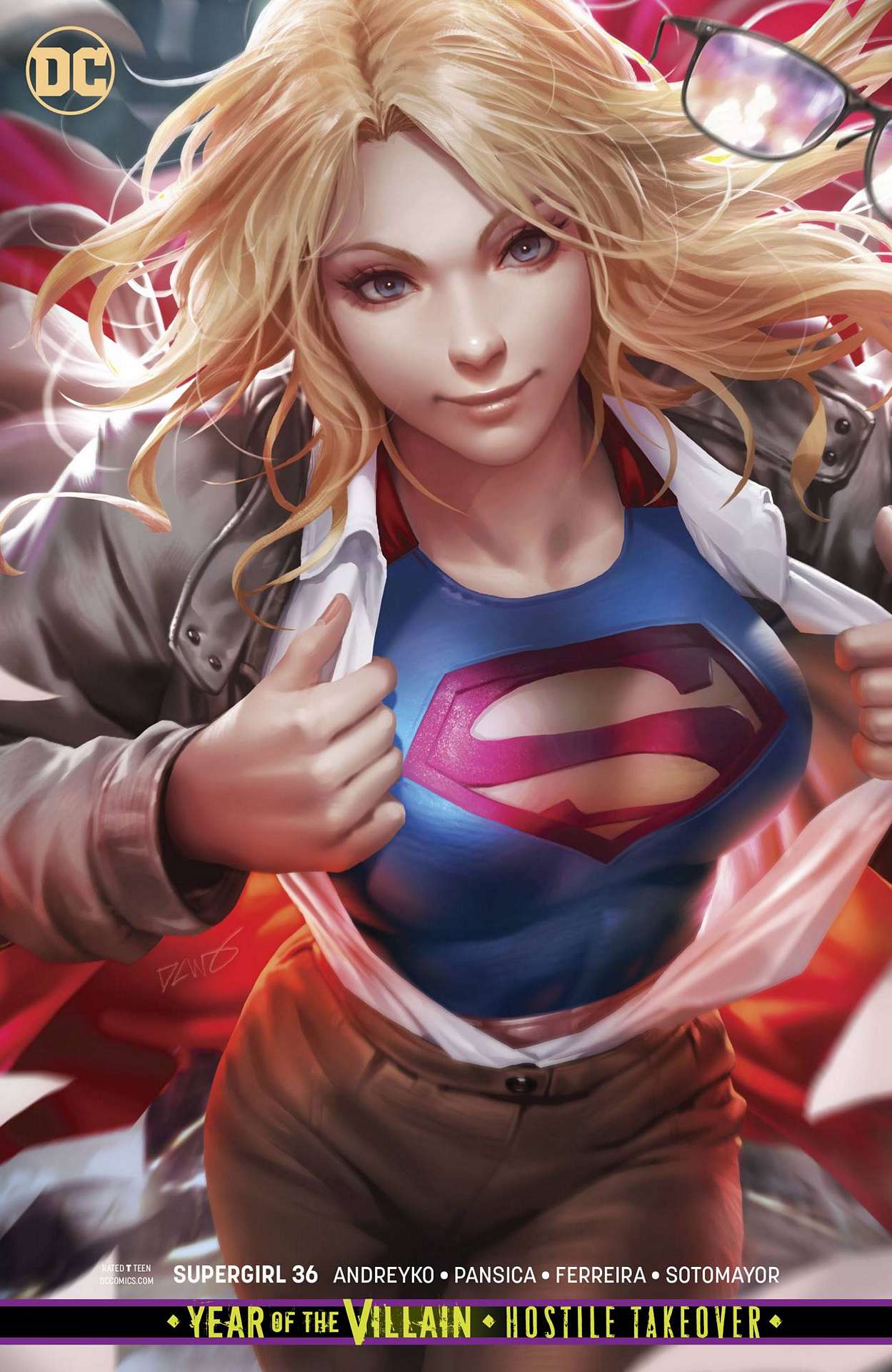 SUPERGIRL #36 CARD STOCK VARIANT ED YOTV