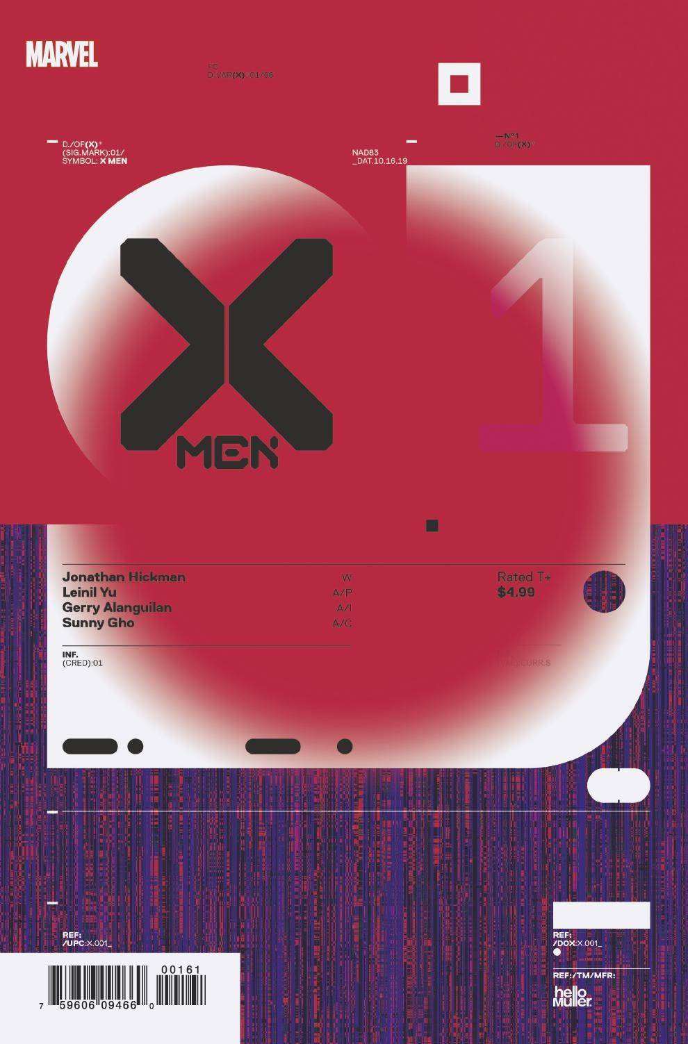 X-MEN #1 HICKMAN 1:10 MULLER DESIGN VARIANT DX