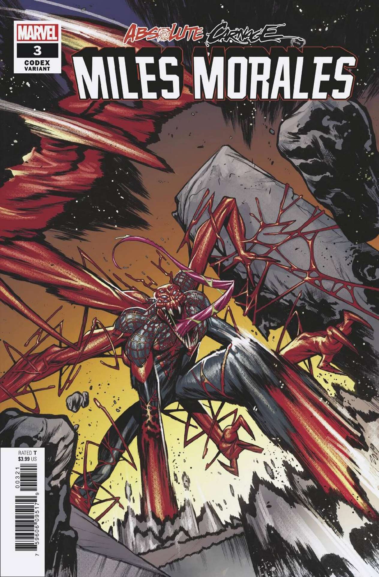 ABSOLUTE CARNAGE MILES MORALES #3 (OF 3) 1:25 JACINTO CODEX VARIANT AC