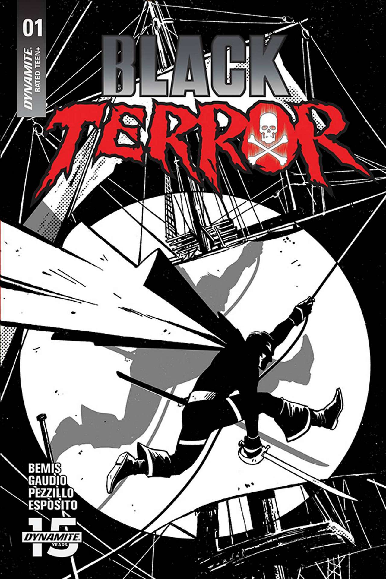 BLACK TERROR #1 1:50 COPY FORNES B&W VARIANT