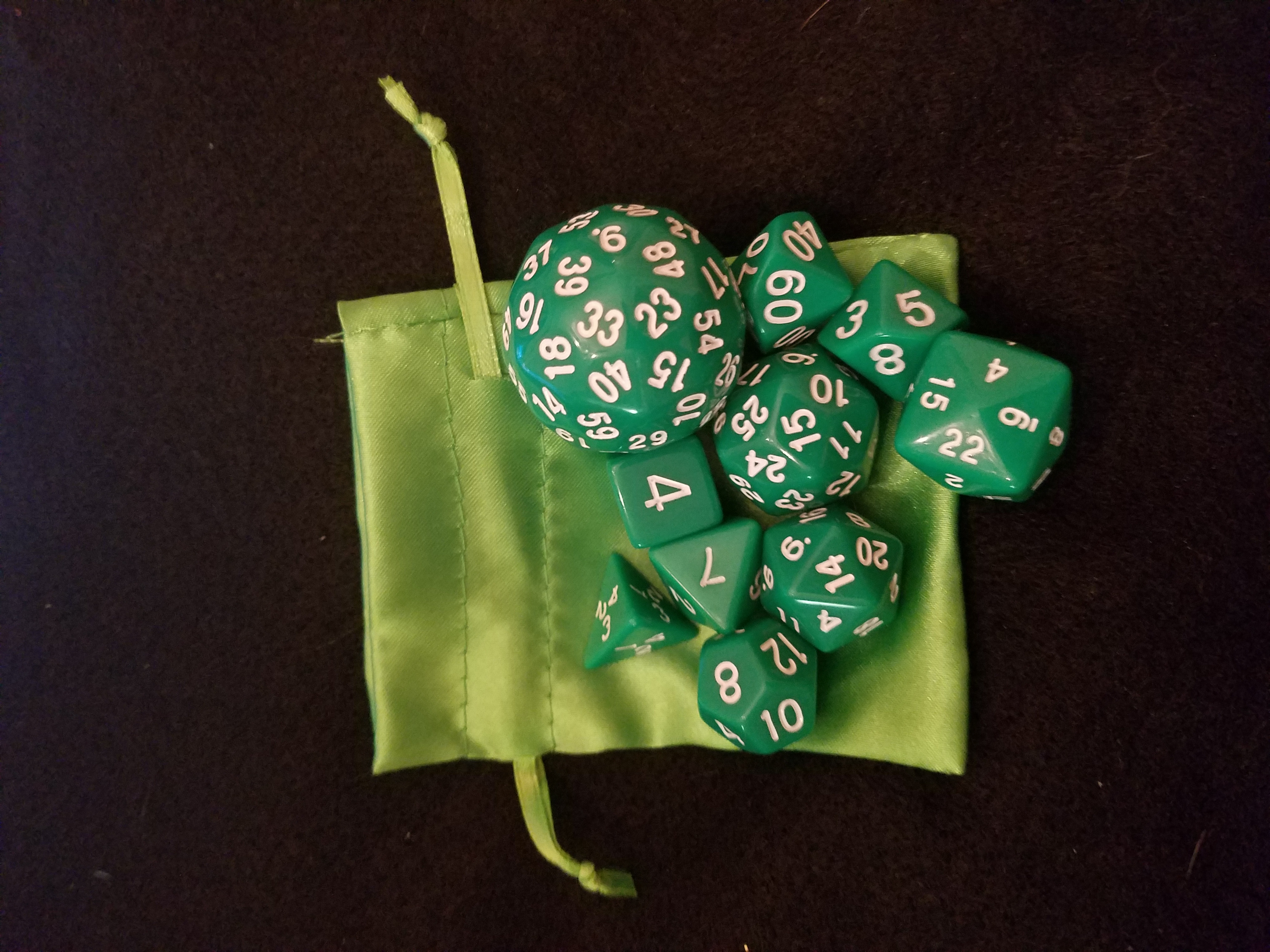 Nested Egg Gaming Malachite Dice Set with Bag (10 CT)