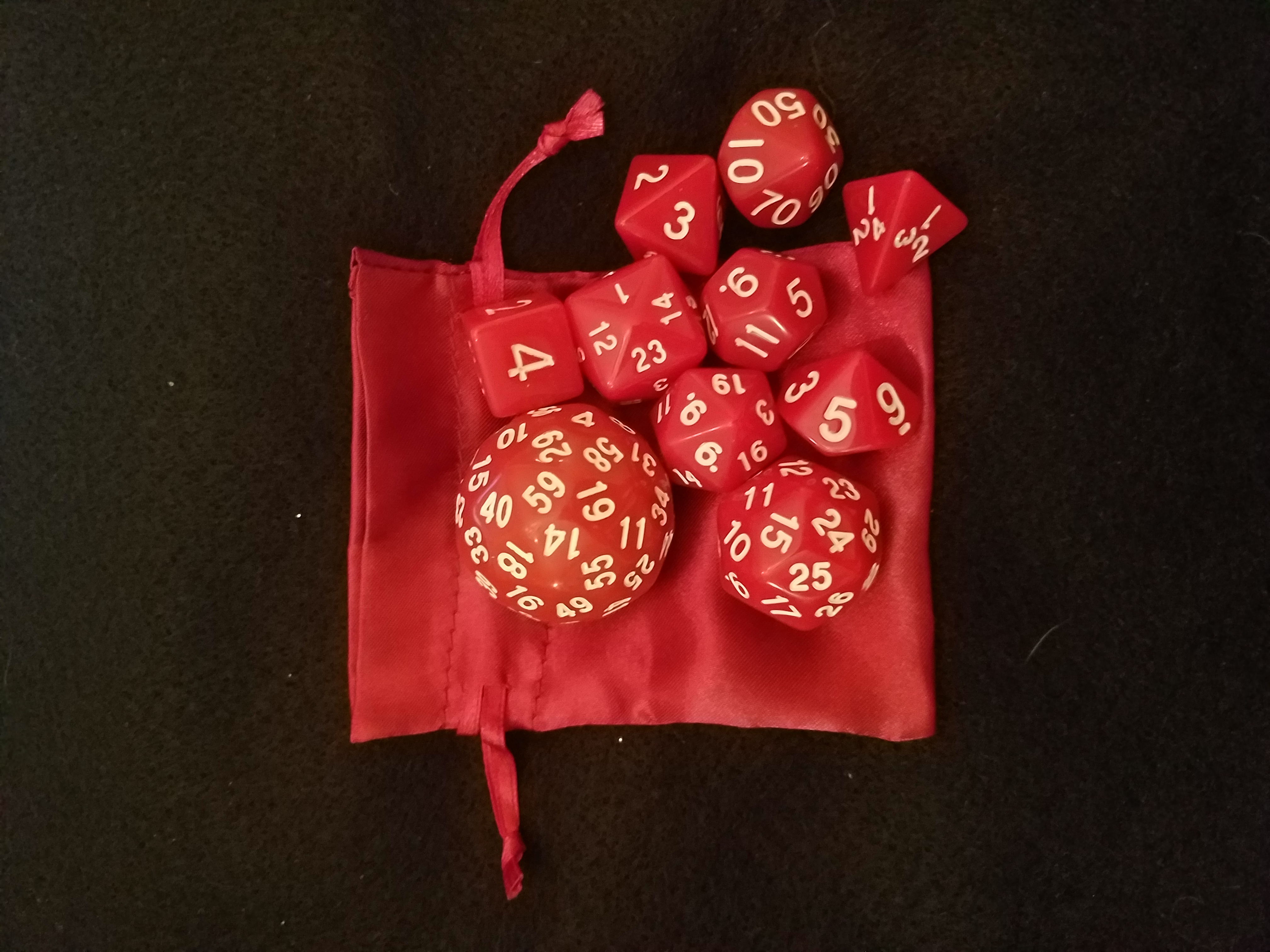 Nested Egg Gaming Ruby Dice Set with Bag (10 CT)