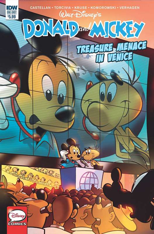 DONALD & MICKEY QUARTERLY TREASURE MENACE IN VENICE CVR B CASTELLAN