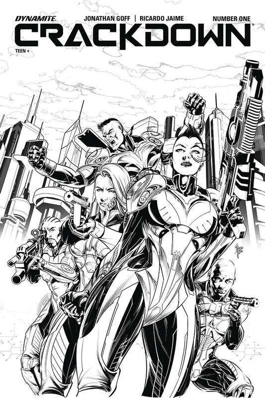 CRACKDOWN #1 1:10 COPY JAIME B&W VARIANT