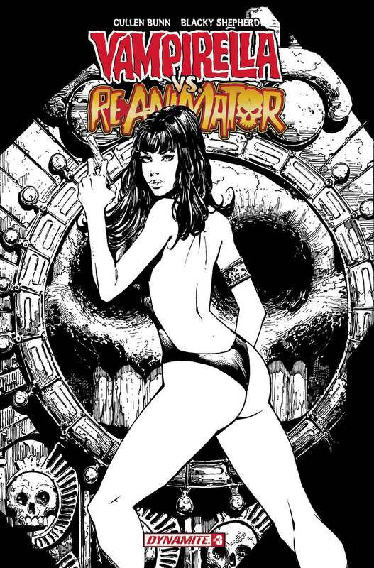 VAMPIRELLA REANIMATOR #3 1:20 COPY DESJARDINS B&W VARIANT