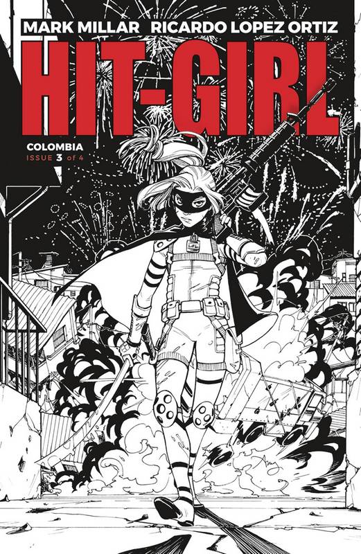 HIT-GIRL #3 CVR B B&W REEDER (MR)