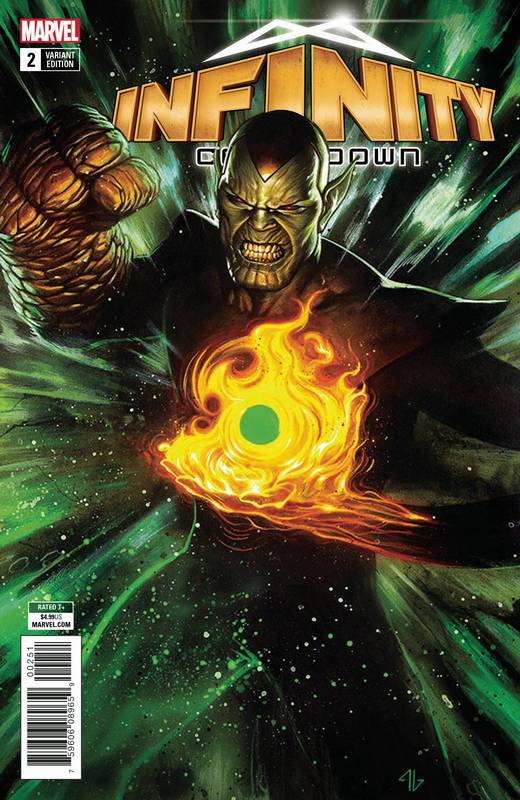 INFINITY COUNTDOWN #2 (OF 5) SUPER SKRULL HOLDS INFINITY VARIANT LEG