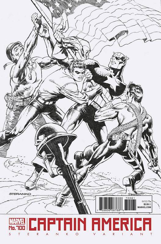 CAPTAIN AMERICA #700 STERANKO B&W VARIANT LEG