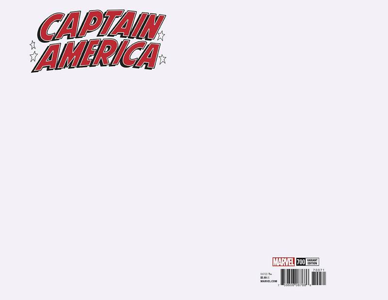 CAPTAIN AMERICA #700 BLANK VARIANT LEG