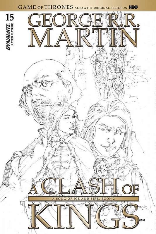 GAME OF THRONES CLASH OF KINGS #15 1:15 COPY RUBI B&W VARIANT (MR)