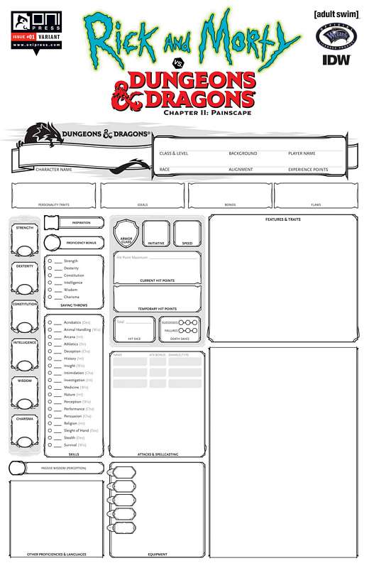 RICK & MORTY VS D&D II PAINSCAPE #1 CVR E 1:15 VARIANT (MR)