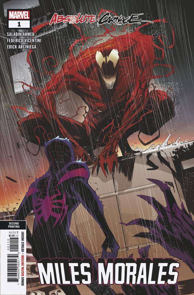 ABSOLUTE CARNAGE MILES MORALES #1 (OF 3) 2ND PTG VICENTINI VARIANT