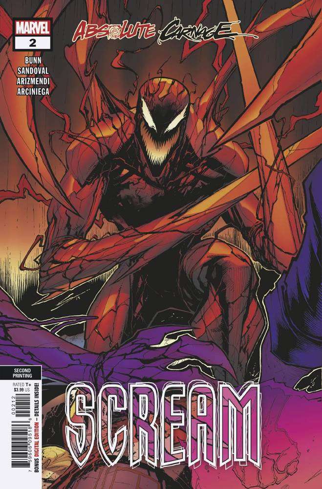 ABSOLUTE CARNAGE SCREAM #2 (OF 3) 2ND PTG SANDOVAL VARIANT AC