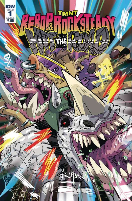 TMNT BEBOP ROCKSTEADY HIT THE ROAD #1 (OF 5) CVR B BATES