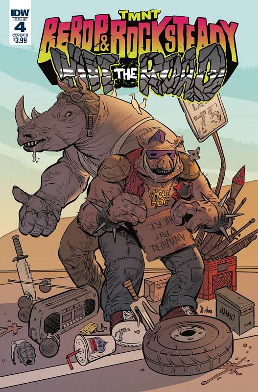 TMNT BEBOP ROCKSTEADY HIT THE ROAD #4 (OF 5) CVR B STRAHM