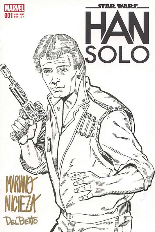 DF STAR WARS HAN SOLO #1 NICIEZA & DELBEATO SGN