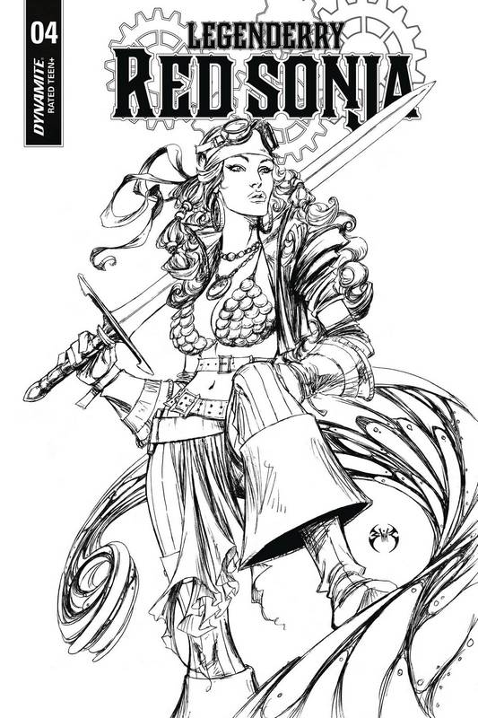 LEGENDERRY RED SONJA #4 (OF 5) CVR B 1:10 BENITEZ B&W VARIANT