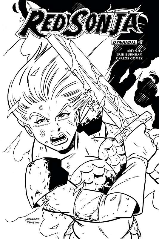 RED SONJA #17 CVR G 1:20 COPY MARQUES B&W VARIANT