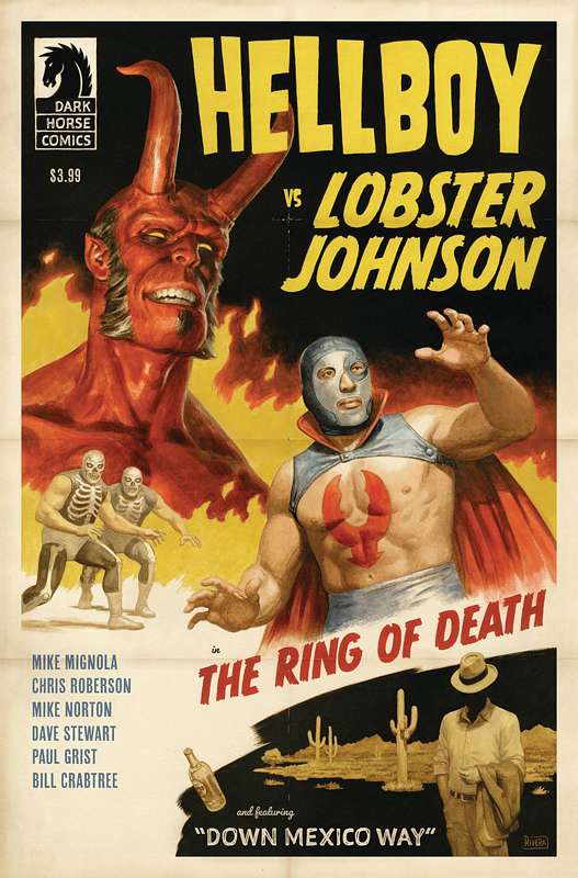 HELLBOY VS LOBSTER JOHNSON RING OF DEATH