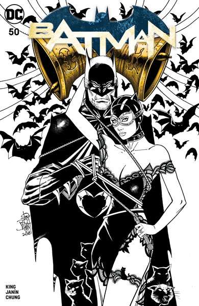 BATMAN #50 BALENT BLACK & WHITE COVER