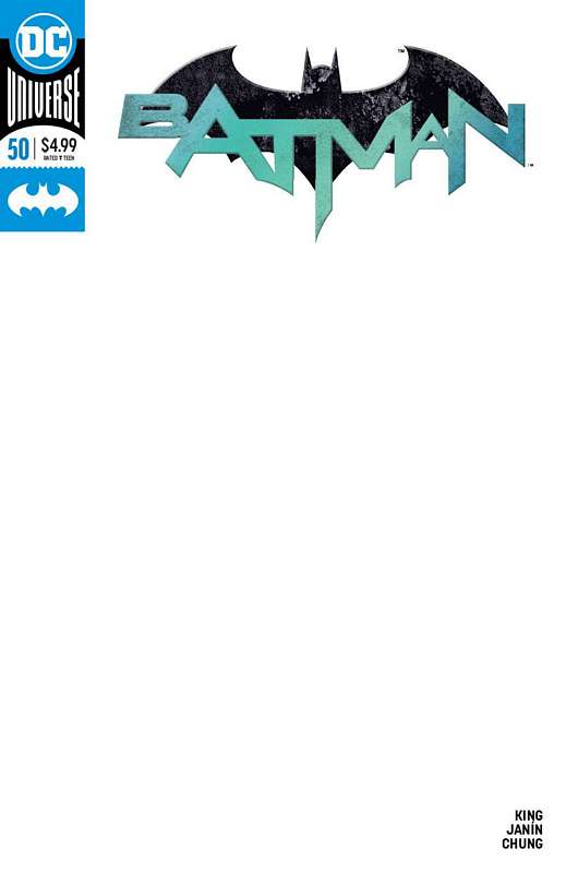 BATMAN #50 BLANK VARIANT ED (NOTE PRICE)